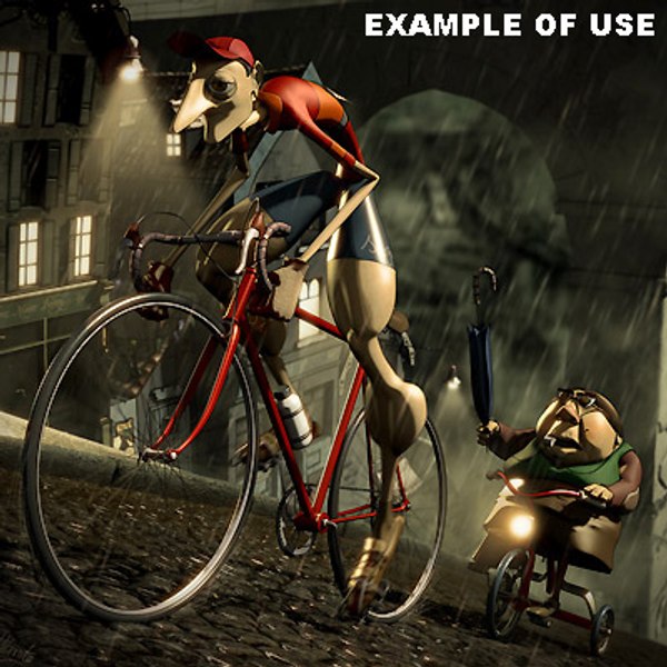 3d model racing bike chain
