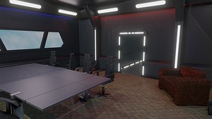 Sci-Fi Conference Room 3D model
