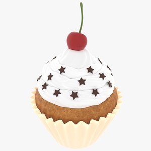 3D realistic cupcakes cake model