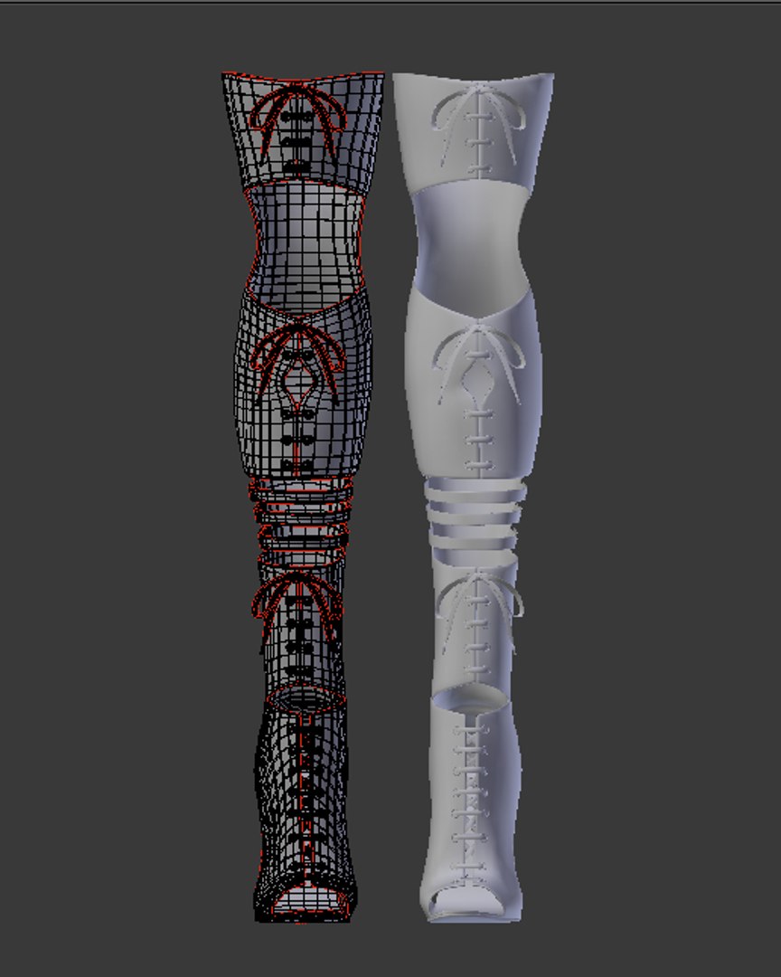 3D Knee Rocker Boots - TurboSquid 1164546