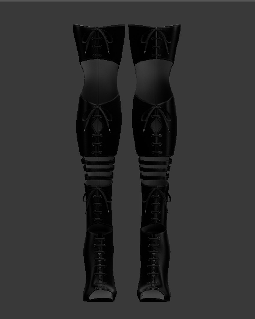3D knee rocker boots - TurboSquid 1164546