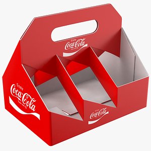 Empty Cocacola Cups Tray 3D model