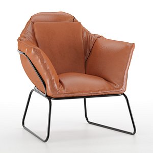 3D armchair chair leather model