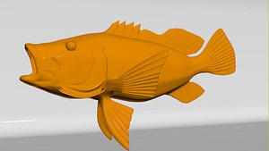 3D model bass fish