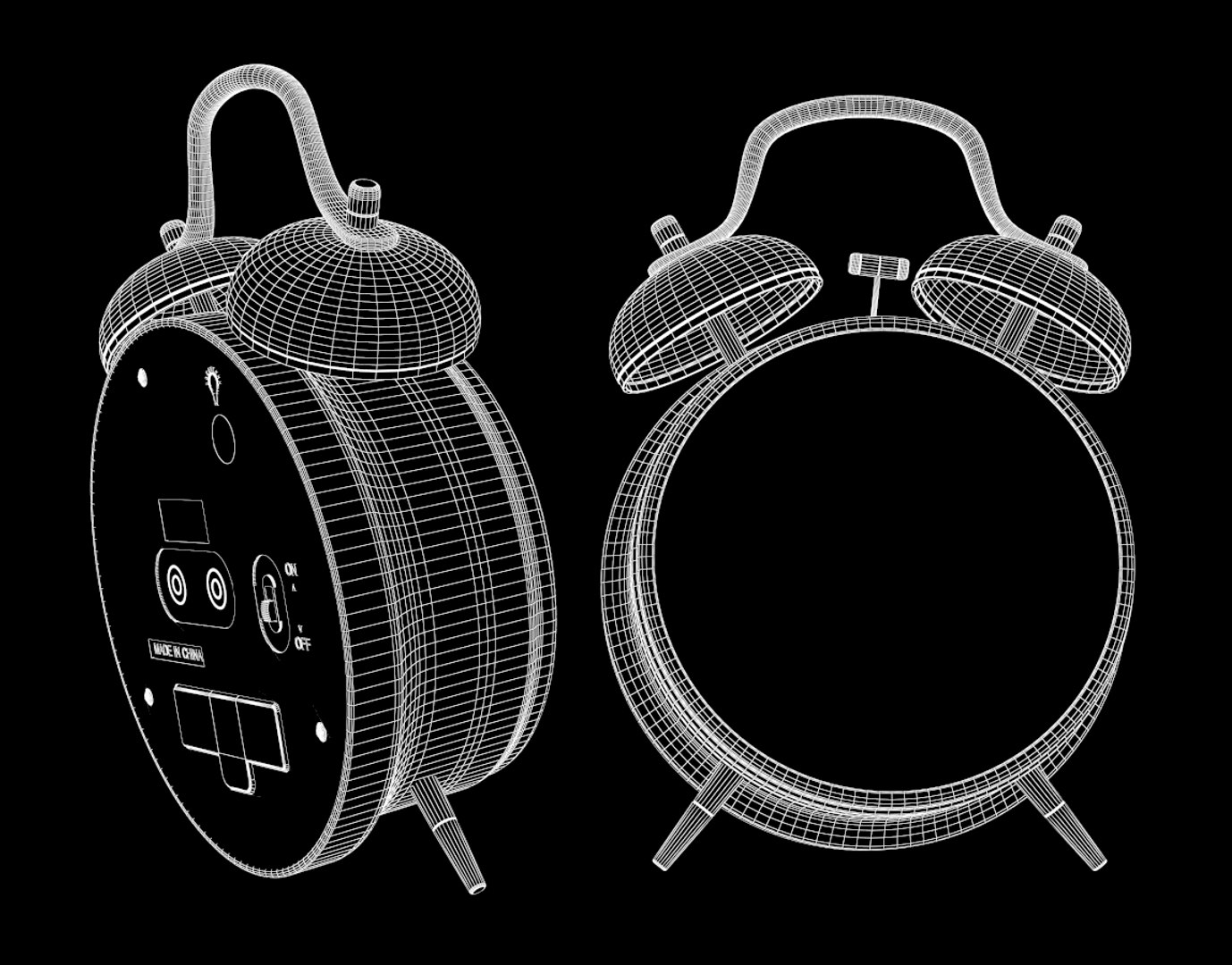 3D Alarm Clock Model TurboSquid 1211383