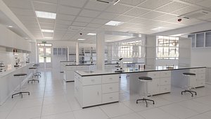 Science laboratory 3D model