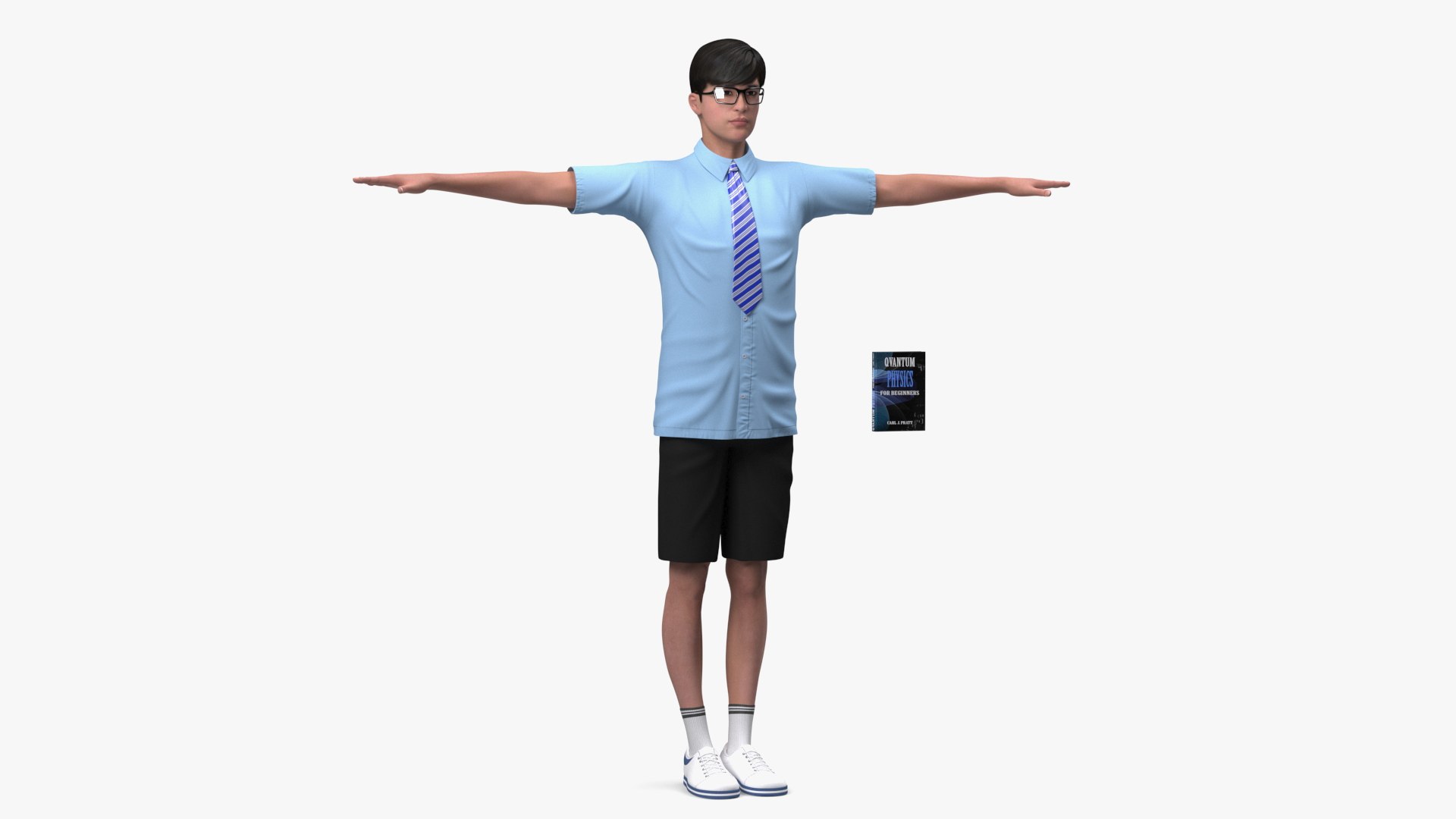 Chinese Schoolboy Rigged for Modo 3D model preview