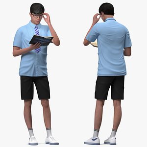 Chinese Schoolboy Rigged for Modo 3D model