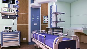 3D hospital room interior