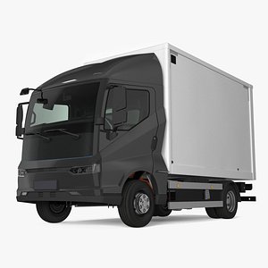 Modern Electric Truck Black 3D model