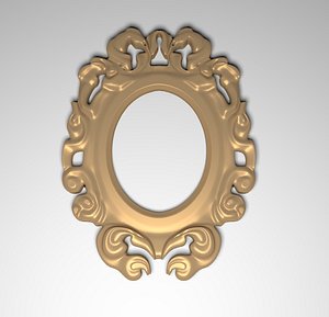 vintage baroque picture frame 3D
