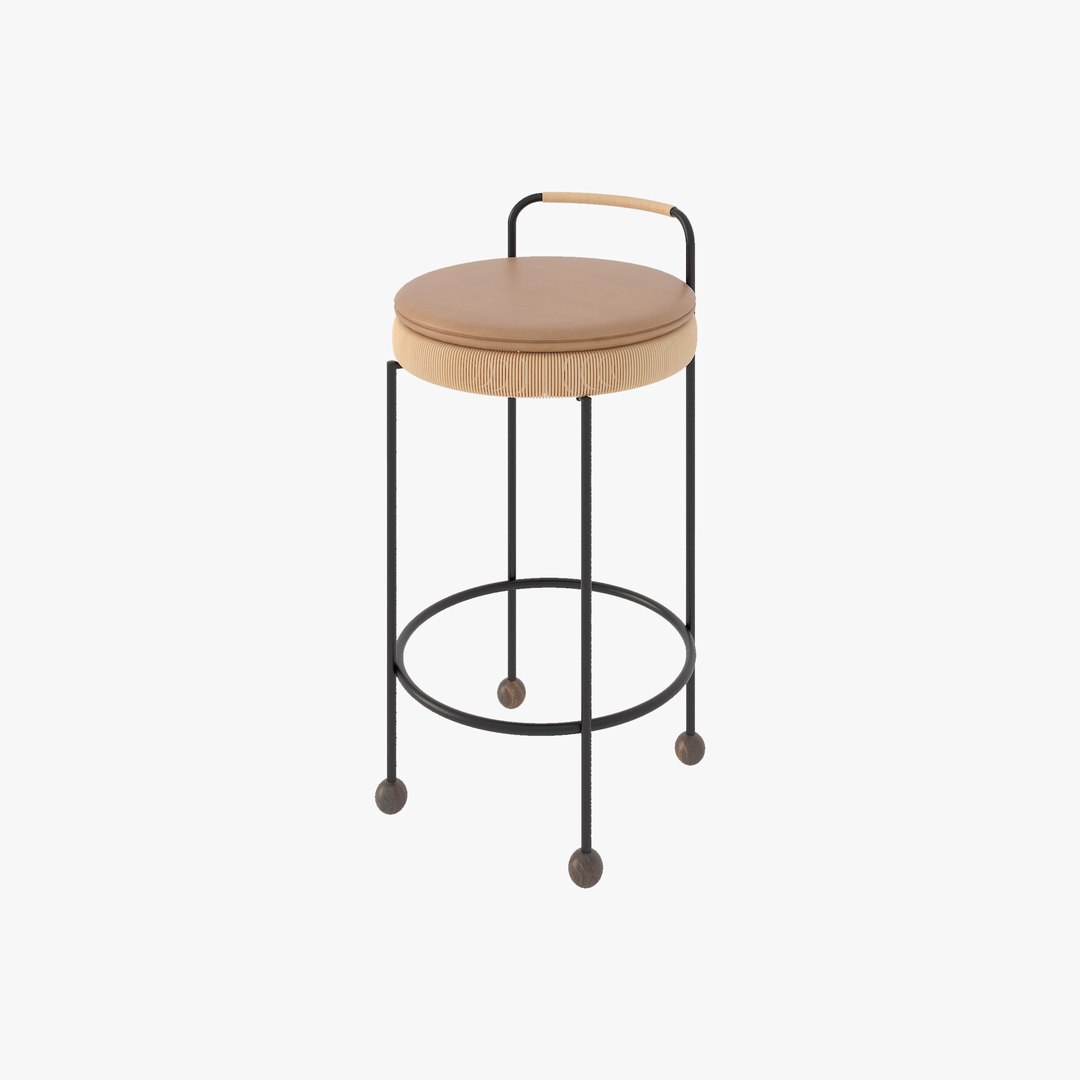 Wood Stool 001 main image 1