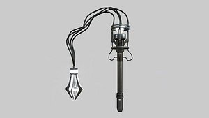 SciFi Flail A10 Metal - Sci Fi Weapon Design 3D model