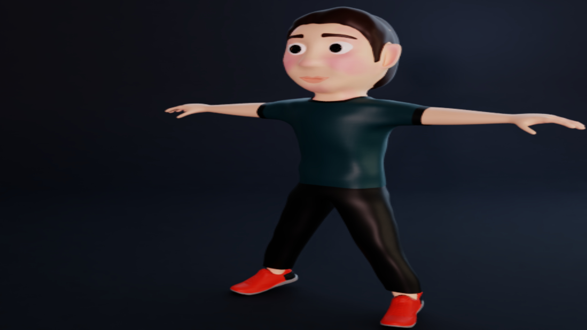 卡通风格男孩角色3d模型