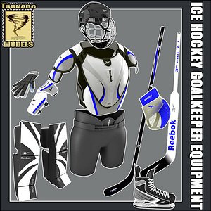 ice hockey equipment - 3d model
