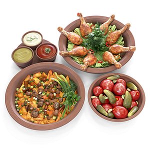 Food set 3D