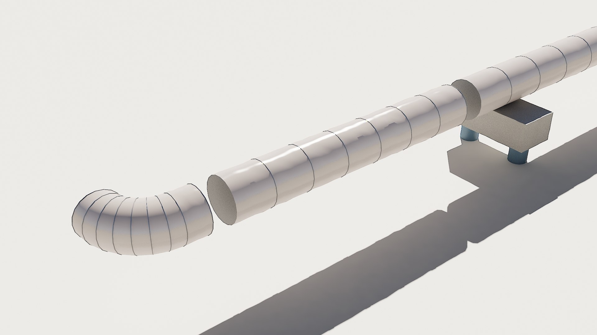 Industrial Pipes Sections 3D Model - TurboSquid 1602347