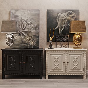 NOIR Athos Buffet Black & White collection