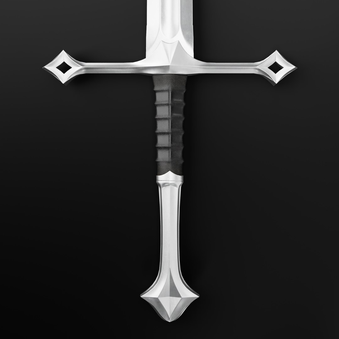 Sword 01 LowPoly Two-handed Plus Old Texture And Sheath Model ...