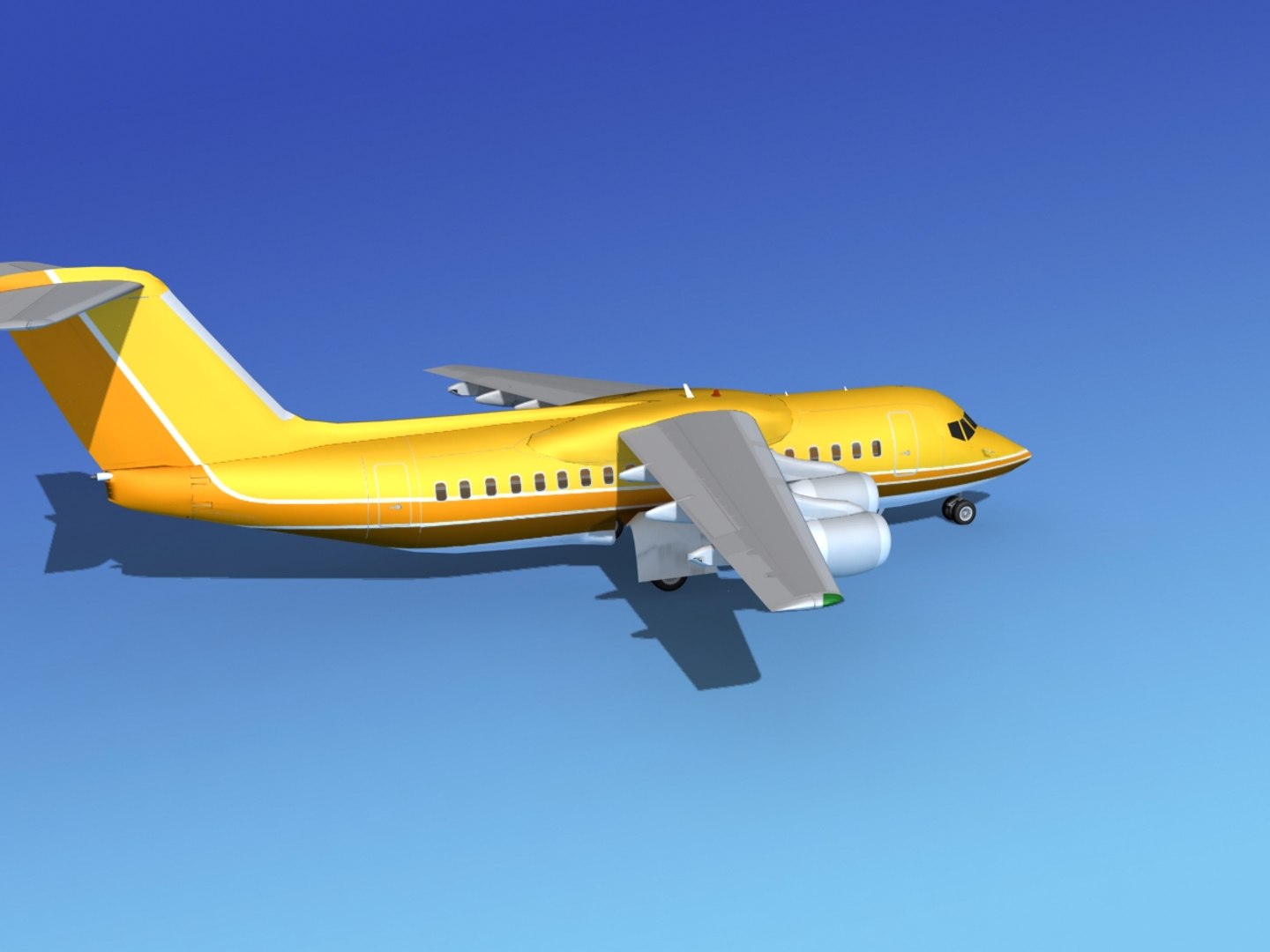 turbines bae aircraft 3d model