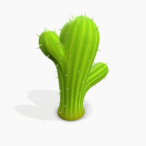 3D Cartoon cactus model