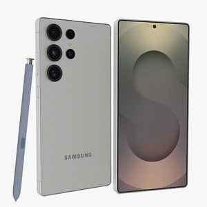 3D Samsung Galaxy S25 Ultra Titanium Whitesilver