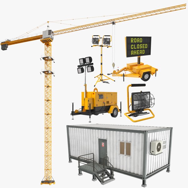 3D model real construction equipment