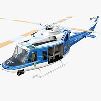 Bell-412 NYPD Detailed cockpit