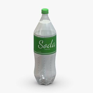Supermarket Soda Drink Bottle 03 Low Poly PBR Realistic 3D model
