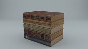 3D old books model