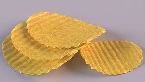 3D pringles chips crisp food model