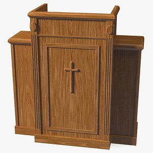 Pulpit Dark Oak with Cross