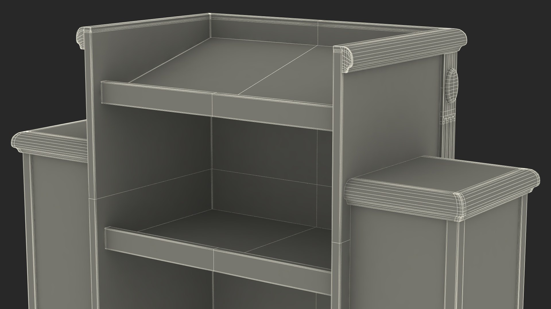 Pulpit Dark Oak With Cross 3D Model - TurboSquid 2201921