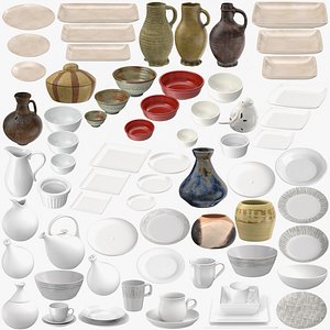 porcelain ceramic pottery 3D