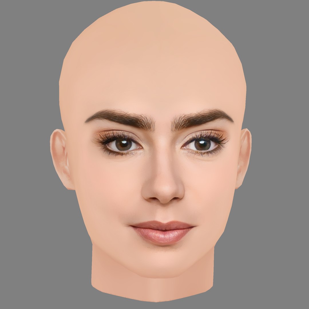 3D Lily Collins Head - No Hair - Low poly head for game model https://p.turbosquid.com/ts-thumb/8B/ije5UO/Nc/08/png/1732674842/1920x1080/fit_q87/b40bdf61671d0a45e94ba56bce21eaabe245bc64/08.jpg
