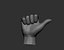 3D Male hand model