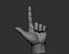 3D Male hand model