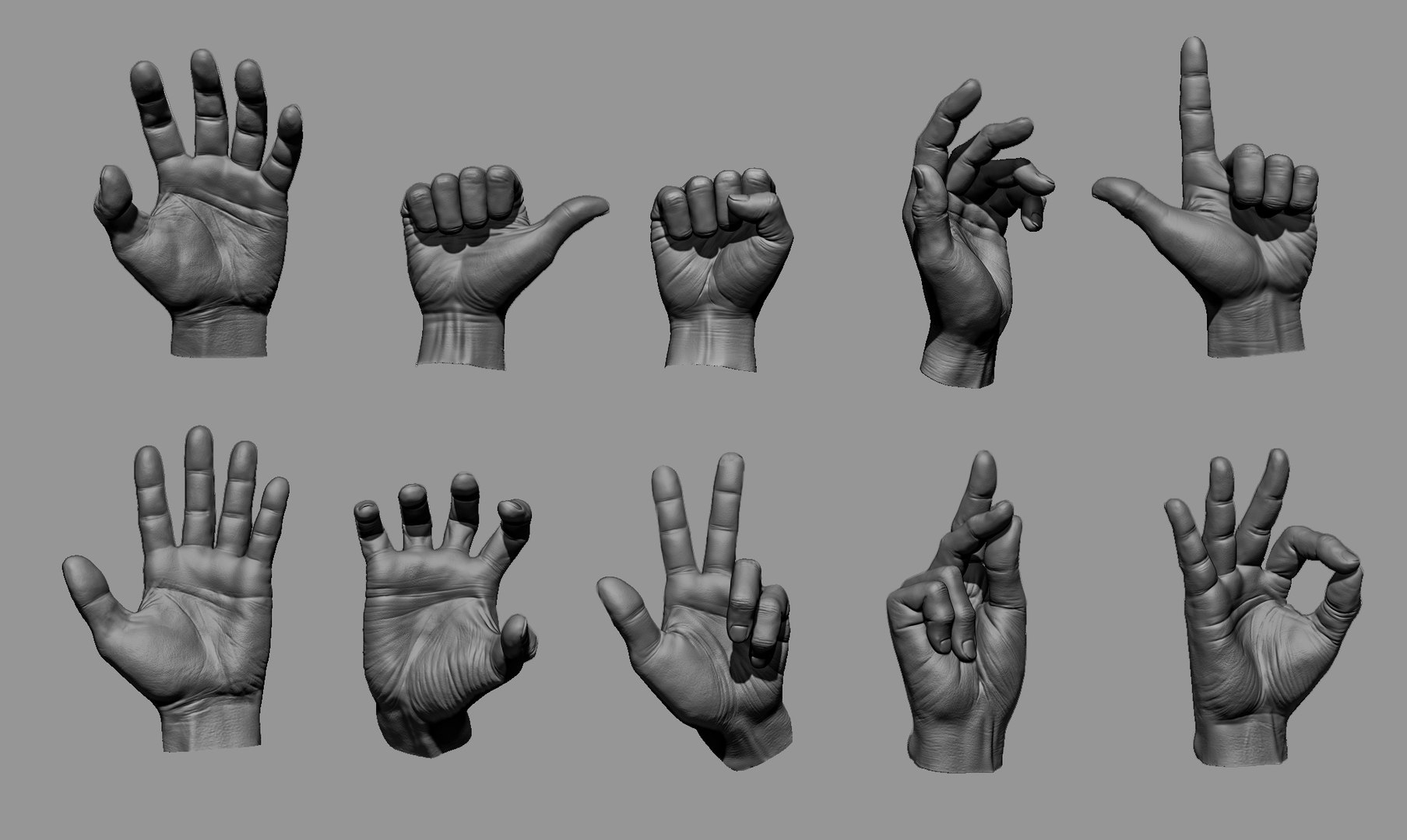 3D Mannequin Hand for Drawing Peace Pose model - TurboSquid 1991641