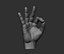 3D Male hand model
