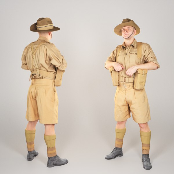 3D australian infantryman character pose - TurboSquid 1498978