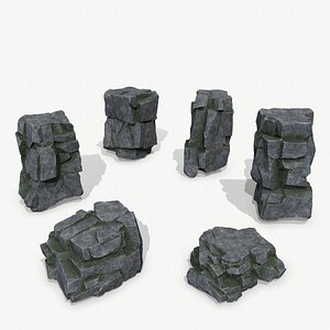 cliff rocks 3D model
