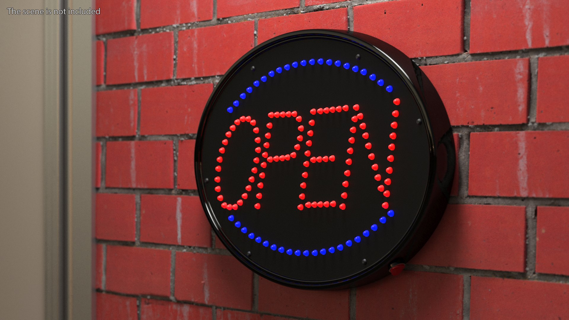 Oval LED Light Business Sign Open ON 3D Model - TurboSquid 2106121