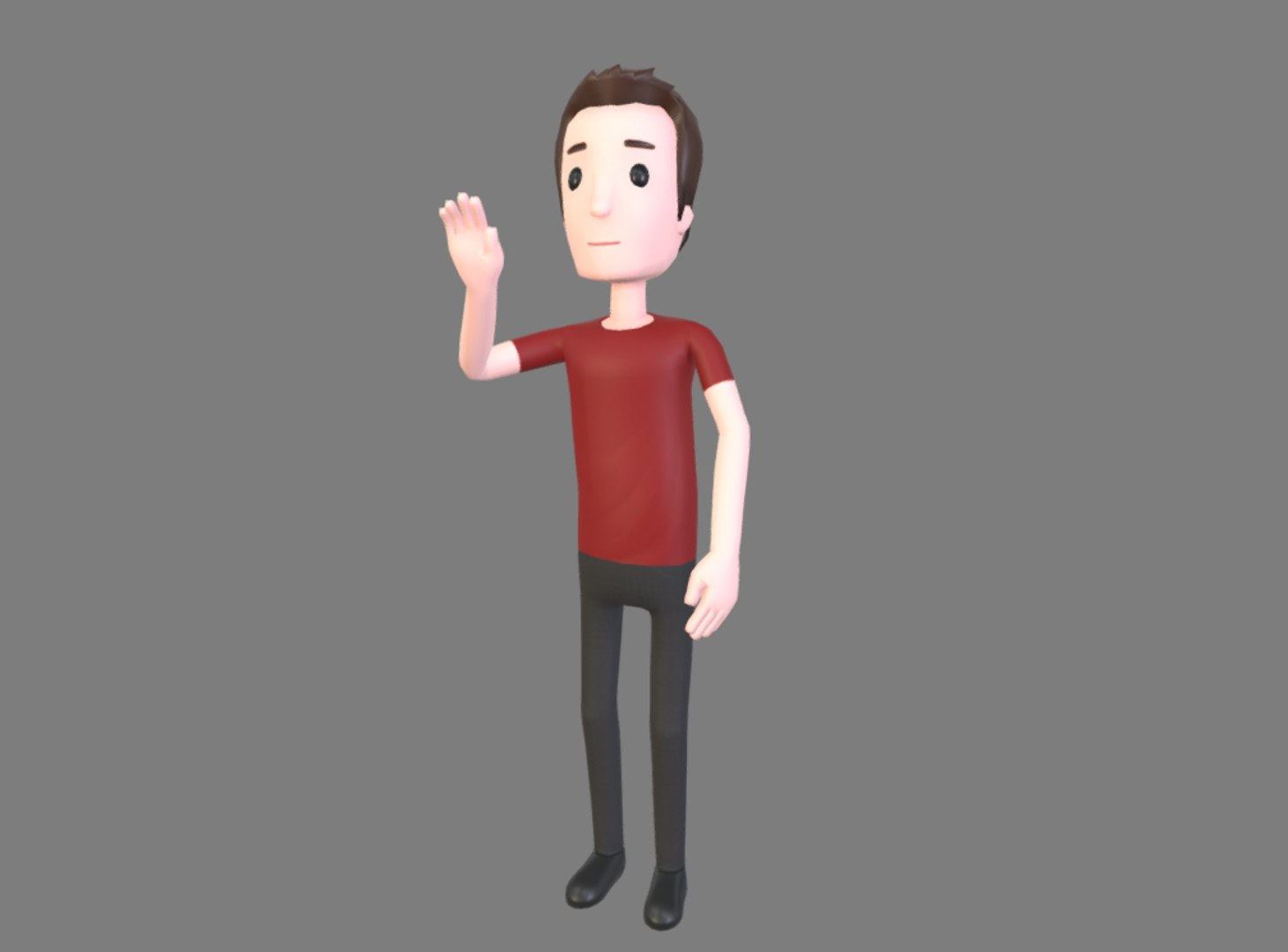 Man Cartoon Character Animations Model - TurboSquid 1379334