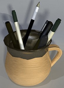max assortment pens mug