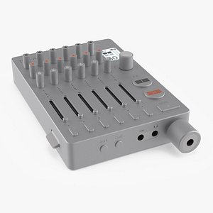 3D Teenage Engineering TX 6 Ultra Portable Pro Mixer Silver model