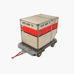 Airport Luggage Cart with Container