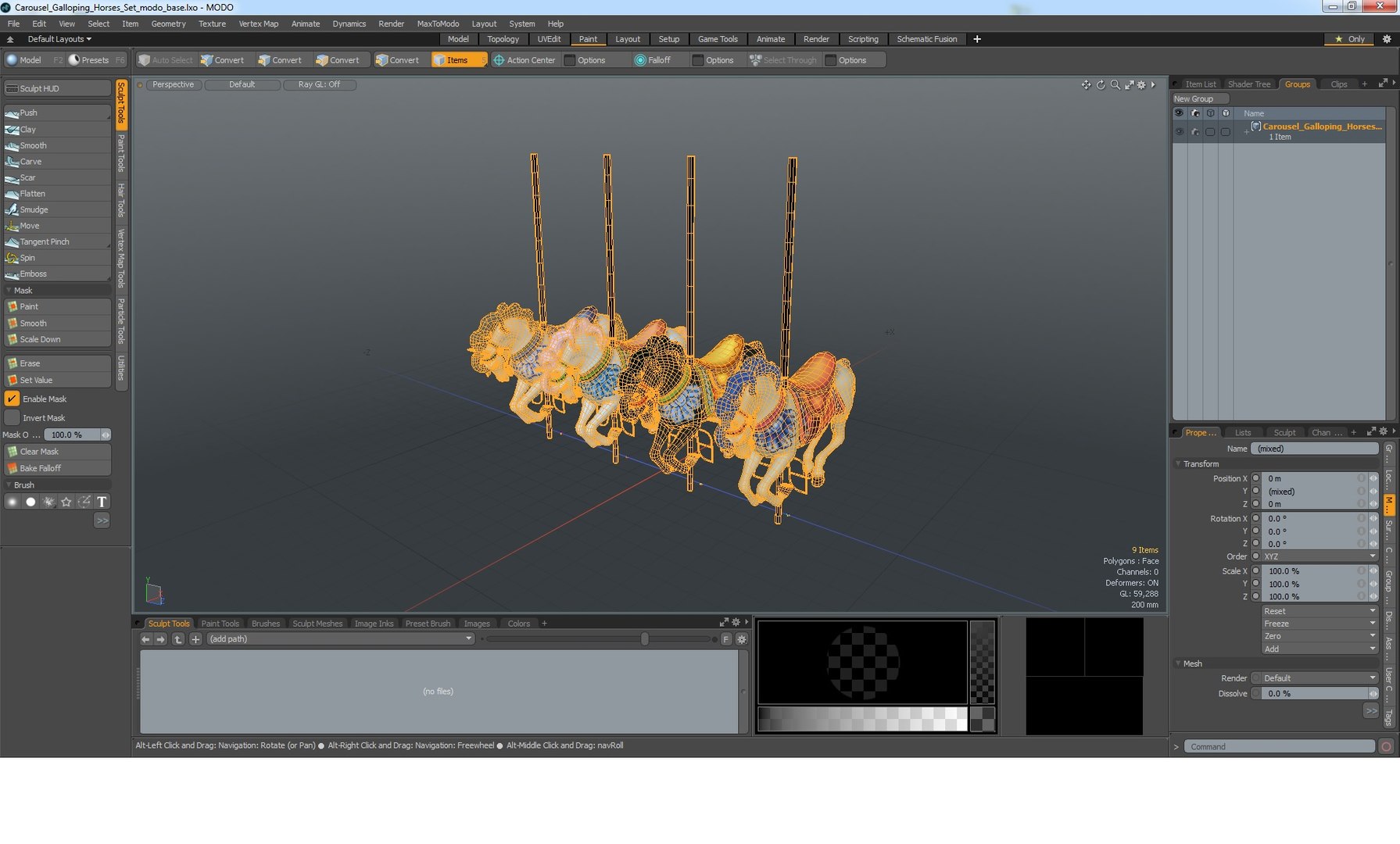 3D carousel galloping horses set https://p.turbosquid.com/ts-thumb/8B/ywq7lM/Xvf8VvPu/carouselgallopinghorsessetmb3dmodel022/jpg/1596858291/1920x1080/fit_q87/9721243b554aa1378b552e9d477b7239d60f3f92/carouselgallopinghorsessetmb3dmodel022.jpg