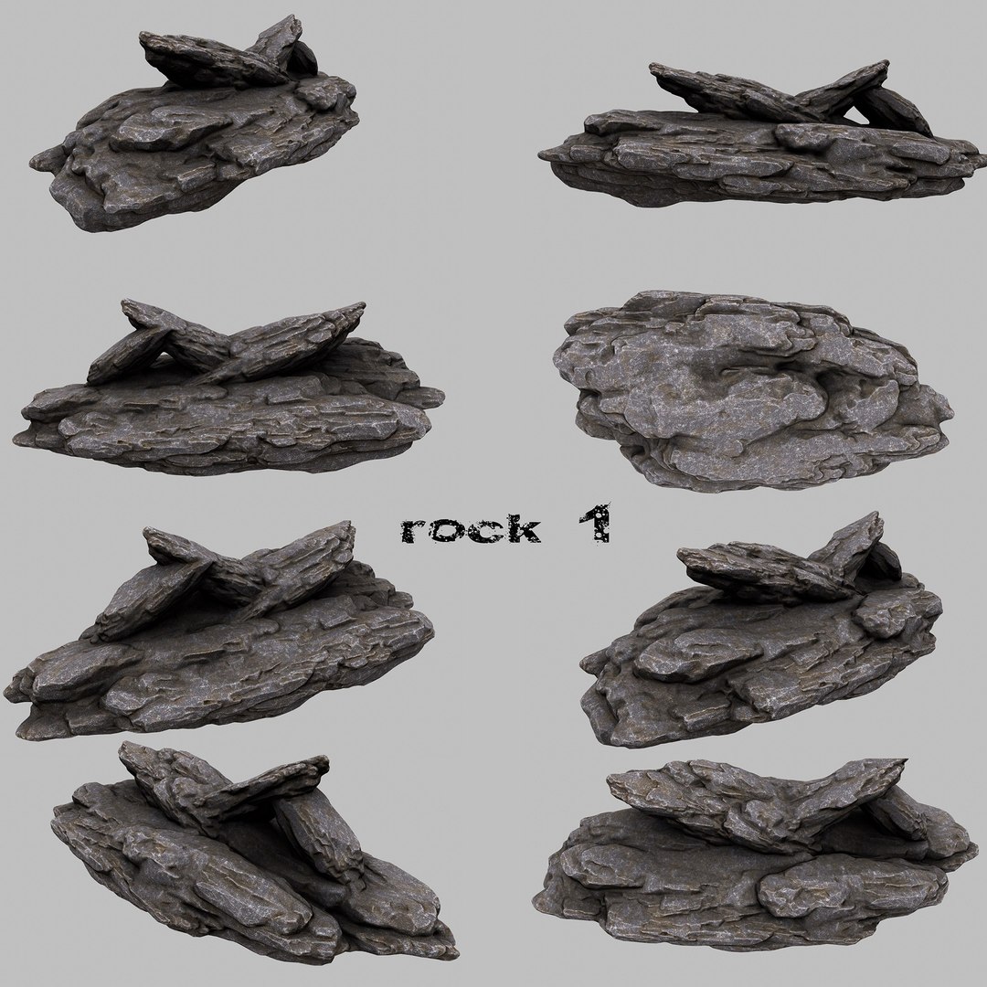 rock 3d obj