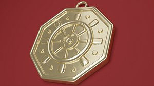 Pendant steering wheel ship 3D model