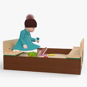 Toddler Girl in Sandpit